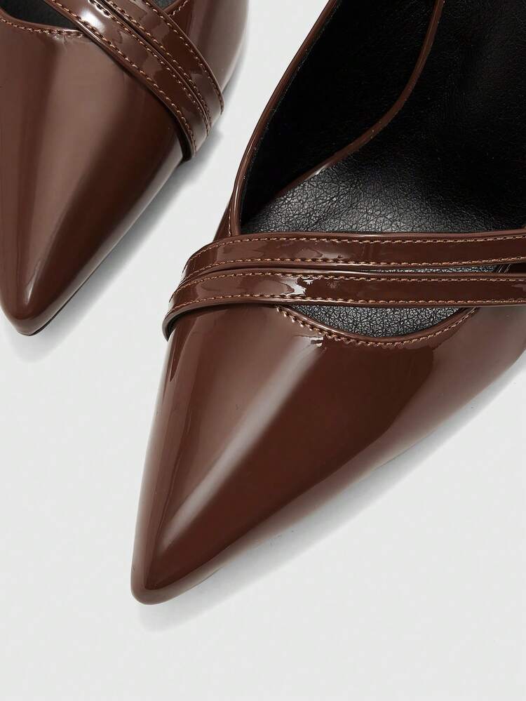 CUCCOO BIZCHIC Women Shoes Women's High Heel Shoes Pointed Round Mouth Brown Sexy Thin Heel Four Seasons Outdoor Commuter Fashion Women's Shoes Party Shoes Banquet Shoes