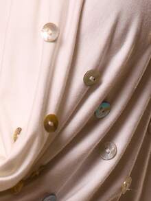 MUSERA Áo kiểu cổ khoét sâu, đính vỏ sò, cài cúc, lưng thấp, gợi cảm, dễ thương, thích hợp cho mùa hè, mùa xuân, kỳ nghỉ, đi chơi, phong cách Ibiza, thanh lịch, hoàng hôn, thắt dây. - trắng - Xem 6