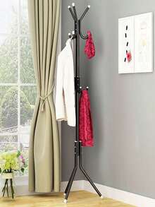 1PC Vertical Freestanding Clothes Rack Thickened Iron Modern Minimalist Coat Rack Simple Garment Hanger For Bedroom Living Room Entryway Home Heavy Duty Space Saving Sturdy Standing Clothes Drying Rack Home Organization - Multicolor - View 14