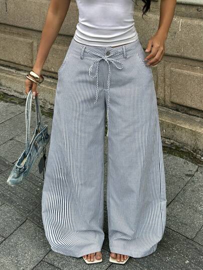 Coolane 灰色条纹女裤