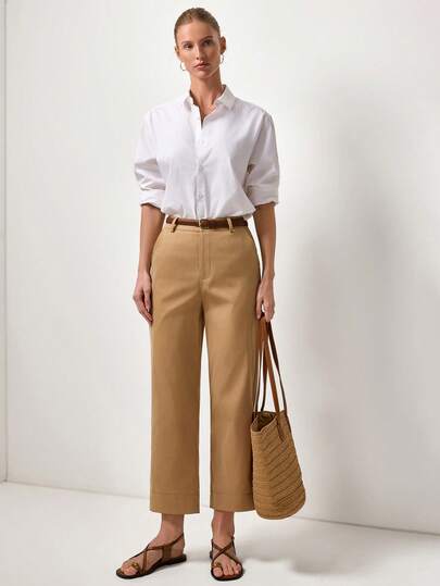 Briarwyn 女士纯色斜插口袋休闲日常春夏裤