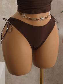 Bellisia 新款夏季度假波点露背性感系带吊带泳衣套装 - 彩色 - 查看 7