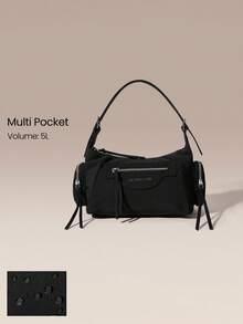 GLOWMODE Tas Bahu SunChaser Kecil 5L Tahan Air dengan Banyak Kompartemen dan Resleting Eksterior, Cocok untuk Liburan Musim Panas, Aktivitas Luar Ruangan, dan Pakaian Kasual Sehari-hari - Hitam - View 1