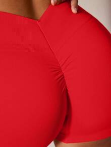 Easithlete 3 quần short thể thao nữ, đen/xám nhạt/đỏ, cạp chun nhún gợi cảm, nâng ngực, co giãn thoải mái, kiểu dáng và màu sắc phổ biến. - Nhiều màu - Xem 4