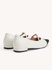 CUCCOO CHICEST Spring And Autumn New Product Beige Black Contrast Color Pointed Soft Sole Slip-On Comfortable Non-Slip And Breathable Women's High Heel Shoes Commuter Wind - Beige - View 4