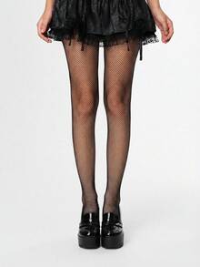 ROMWE Goth 时尚百搭女士高跟鞋，适合日常休闲穿着 - 黑色 - 查看 4