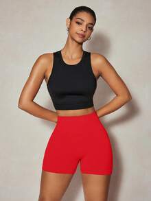 Easithlete 3 quần short thể thao nữ, đen/xám nhạt/đỏ, cạp chun nhún gợi cảm, nâng ngực, co giãn thoải mái, kiểu dáng và màu sắc phổ biến. - Nhiều màu - Xem 5