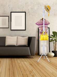1PC Vertical Freestanding Clothes Rack Thickened Iron Modern Minimalist Coat Rack Simple Garment Hanger For Bedroom Living Room Entryway Home Heavy Duty Space Saving Sturdy Standing Clothes Drying Rack Home Organization - Multicolor - View 4