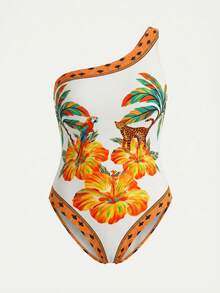 Swim Oasis Plus Size Women Beach Holiday Printed One-Piece Swimsuit - Multicolor - View 4