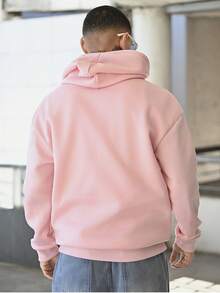 Devon Thys Áo hoodie nam K-GLORY, mẫu mới thu đông in hình các nguyên tố hành tinh, có túi kangaroo, thích hợp cho các cặp đôi. - Hồng - Xem 2