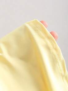 Sweetra Nuevo accesorio de anillo de metal Y2K, correa de cuello versátil con lazo para mujer, camiseta de tirantes - Amarillo - Ver 4