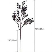 Global Babys Breath Fabric Cloth Artificial Flowers Bundle European Fake Silk Plants Decor Wedding Party Decoration Bouquets Real Touch DIY Home Garden - Black - View 5