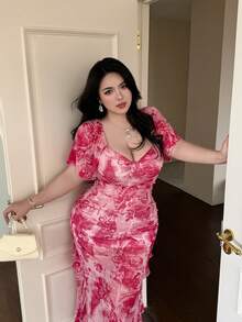 Vibekara Plus Size Tie-Dye Flowy Dress - Multicolor - View 5