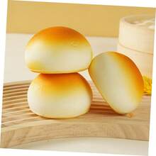 Vaguelly 4-Piece Artificial Bread Model Set, Realistic PU Artificial Bread Decoration, Home Kitchen And Photography Props, Suitable For Interior Decoration And Teaching Tools - Multicolor - View 2