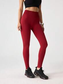 1 chiếc quần legging định hình dáng người dành cho nữ, thích hợp cho hoạt động ngoài trời, tập yoga, thể dục, chạy bộ, trang phục Giáng sinh, quần định hình eo cao cho nữ, quần legging đen giúp thon gọn vòng eo, quần legging đen dành cho nữ, quần định hình giúp thon gọn vòng eo. - Đỏ - Xem 5