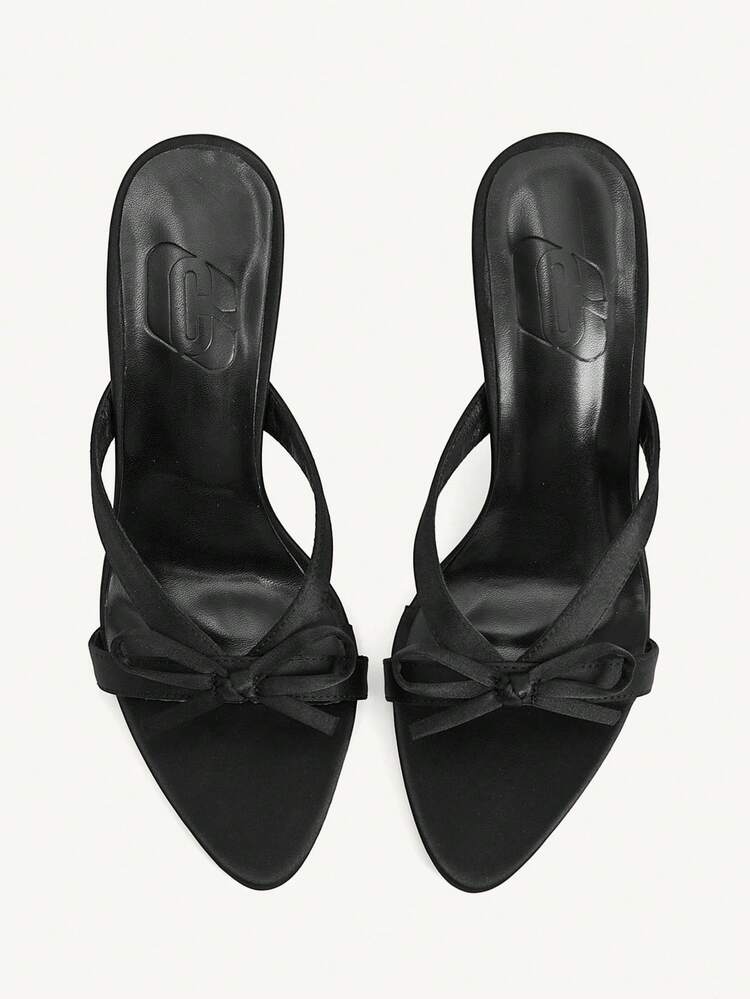 CUCCOO CHICEST Women Shoes Pointed Stiletto Black Sexy Fashion Elegant Slip-On Multiple Strips Women's High Heel Sandals Slippers With Skirts Daily Versatile Banquet Party Women's Sandals Summer Shoes