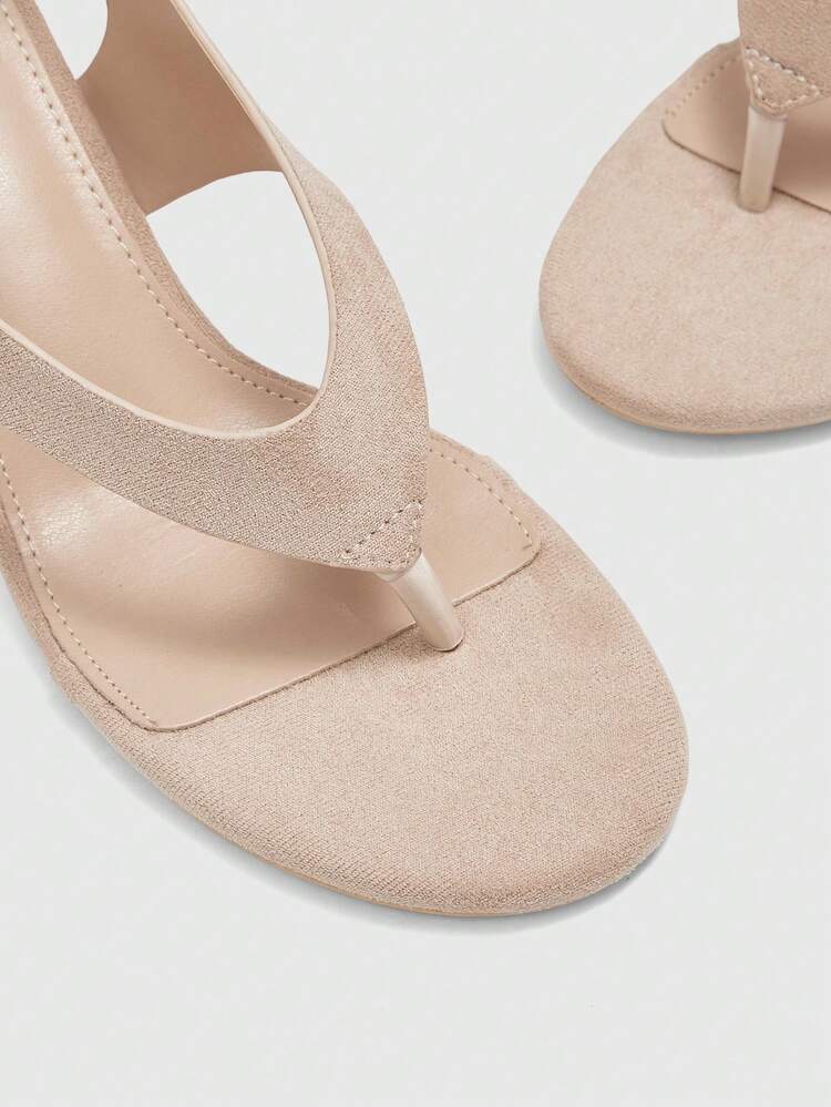 CUCCOO BIZCHIC Women's Autumn/Winter New Round Toe High Heel Sandals, Elegant, Sweet, Romantic, Slip-On Dress Shoes For Afternoon Tea, Dates, Fashion Parties, Workwear, Versatile, Halloween Summer Shoes