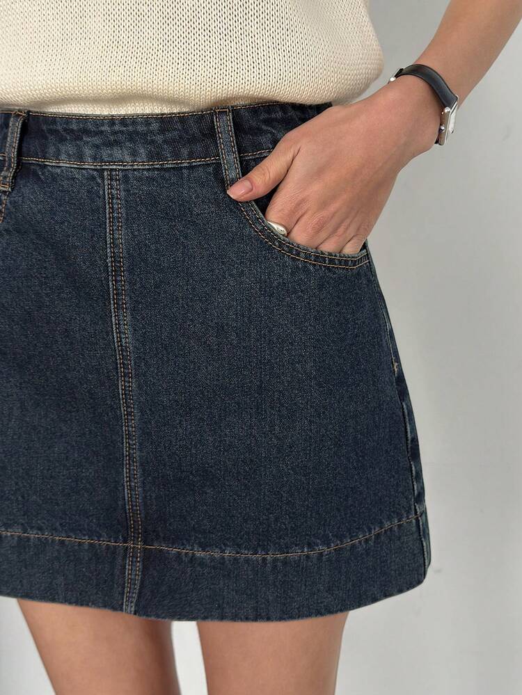 Women's Summer Straight Casual Denim Mini Skirt