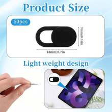 50 miếng dán che webcam, độ dày siêu mỏng 0.023 inch, dùng cho camera laptop, máy tính, điện thoại - Bảo vệ quyền riêng tư và bảo mật của bạn. - Nhiều màu - Xem 5