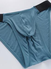 SHEIN DrisQ 3条/套 男士时尚撞色三角裤，适合日常穿着 - 彩色 - 查看 7