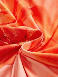 ROMWE Avant Women's Vacation Style All-Match Versatile Hibiscus & Shell Embroidered Print Halter Neck Camisole Set - Multicolor - View 14