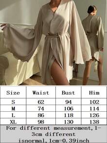 Cirelle 1pc Elegant Women's Bathrobe With Wide Sleeves - Soft & Comfortable Homeware, Perfect For Honeymoon, Spa & Daily Wear - Multicolor - View 4