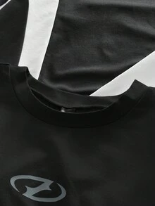 AXEPEAK 3pcs/Set Men's Crew Neck Short Sleeve Contrast Color Print T-Shirts - Multicolor - View 3