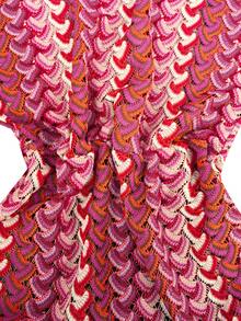 Franclia Đầm nữ móc len cổ vai, eo thắt, dáng đuôi cá thanh lịch - Đỏ - Xem 5