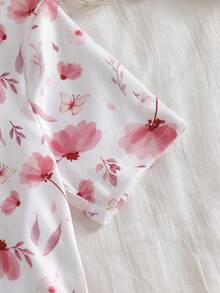 Bộ đồ ngủ 6 món cho bé gái, in hình động vật hoạt hình dễ thương, áo tay ngắn và quần short. - Nhiều màu - Xem 7