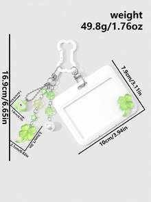 ROMWE Kawaii 1 Ins phong cách Nhật Bản tươi mới đơn giản đa năng phong cách đại học, nhựa resin xanh, acrylic, ngọc trai giả, hạt tròn, tinh thể kim tuyến mịn trong suốt, hoa anh đào tráng men, cỏ bốn lá 3D, lát táo hoạt hình, ngôi sao, acrylic trắng, nắp trượt ngang, bao thẻ, thẻ ID, bao thẻ sinh viên, bao bảo vệ thẻ ngôi sao, phụ kiện móc khóa DIY vẽ xương, mặt dây chuyền túi, phù hợp cho nhân viên văn phòng, sinh viên, nữ tiệc tùng và phụ nữ đeo hàng ngày, quà tặng ngày lễ - Nhiều màu - 121 - Xem 3
