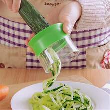 Handheld Spiral Vegetable And Fruit Slicer, Adjustable Spiral Slicer, Salad Tools, Rotary Slicer, Kitchenware! - Green - View 4
