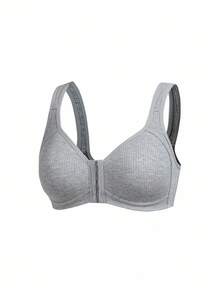 Áo ngực có đệm phía trước đơn giản - Xám - Xem 4