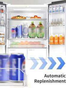 1-4PCS Beverage Can Dispenser Refrigerator Bottle Can Organizer With Upgraded Dual Layer Shelves Positioning Clips Kitchen Storage Closet Organization Desktop Storage Home Organizer - Multicolor - View 2