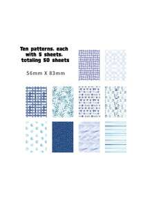 50Sheets/100Sheets/150Sheets/200Sheets Vintage Scrapbook Paper Kit -Material Paper, Complete Scrapbooking Supplies Back To School - Multicolor - View 17