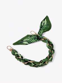 Viva Strut 1 chiếc dây đeo túi xách bằng lụa cao cấp, dây kim loại thiết kế độc đáo. - Màu xanh lá cây đậm - Xem 4