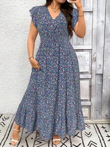 Women Midi Dresses - 藍色的 - 查看 3