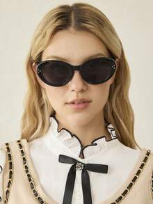 MOTF PREMIUM BLACK OMBRE CAT EYE FASHION GLASSES - Bright black - View 6
