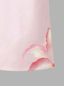 独家海滩风印花休闲少女夏季套装，黑色开衩修身连衣裙，适合街头风和居家休闲穿着。 - 彩色 - 查看 4