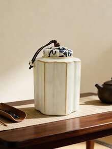 Cirelle 1 Pc Ceramic Storage Jar, Portable Chinese Style Storage Jar For Household Use, Household Storage Tank, One Can For Storage And Storage Dual-Use, Suitable For Christmas, Halloween, Valentine's Day, Birthday Gifts - Multicolor - View 10