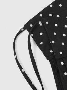 ROMWE Anime 1 chiếc phụ kiện thắt eo kiểu Y2K Baddie Kawaii Sweet Retro Plaid Polka Dot Wing Note sản xuất hàng loạt, thích hợp cho sinh viên, mua sắm, hòa nhạc, v.v. - Màu đen carbon - Xem 4