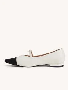 CUCCOO CHICEST Spring And Autumn New Product Beige Black Contrast Color Pointed Soft Sole Slip-On Comfortable Non-Slip And Breathable Women's High Heel Shoes Commuter Wind - Beige - View 5