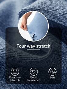 Flexra 3/4 Length Denim Cargo Pocket Skinny Jeggings Everyday Light Blue Summer Casual - Blue - View 9
