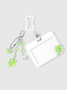 ROMWE Kawaii 1 Ins phong cách Nhật Bản tươi mới đơn giản đa năng phong cách đại học, nhựa resin xanh, acrylic, ngọc trai giả, hạt tròn, tinh thể kim tuyến mịn trong suốt, hoa anh đào tráng men, cỏ bốn lá 3D, lát táo hoạt hình, ngôi sao, acrylic trắng, nắp trượt ngang, bao thẻ, thẻ ID, bao thẻ sinh viên, bao bảo vệ thẻ ngôi sao, phụ kiện móc khóa DIY vẽ xương, mặt dây chuyền túi, phù hợp cho nhân viên văn phòng, sinh viên, nữ tiệc tùng và phụ nữ đeo hàng ngày, quà tặng ngày lễ - Nhiều màu - 121 - Xem 10