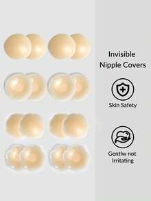 8pcs Reusable D-Shape Silicone Stretch Lids - Camel - View 1