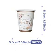 Juego desechable de platos, servilletas y vasos con diseño floral y arcoíris, sirve para 20 invitados. Este juego desechable (que incluye platos, servilletas y vasos) es perfecto para fiestas de cumpleaños, bodas y picnics familiares. - Ver 8