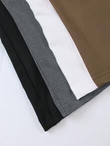 SHEIN Comfortcana 大码女式纯色圆领休闲百搭日常上衣 - 彩色 - 查看 3