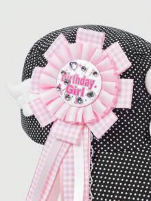 ROMWE Anime 1 chiếc mũ nồi nữ màu đen kiểu Y2K Millennium Spice Girl Harajuku Pop Art chấm bi ren chéo ba chiều trang trí cánh thiên thần dễ thương, sản xuất hàng loạt, thời trang đơn giản phong cách sinh viên, thích hợp cho sinh viên, mua sắm, hẹn hò, v.v. - màu đen - Xem 4
