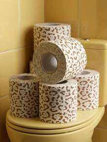 Joivida 1/2 cuộn giấy vệ sinh họa tiết da báo. Giấy vệ sinh gia dụng sáng tạo. Thích hợp cho nhà bếp, phòng khách và phòng tắm. - Nhiều màu - Xem 5