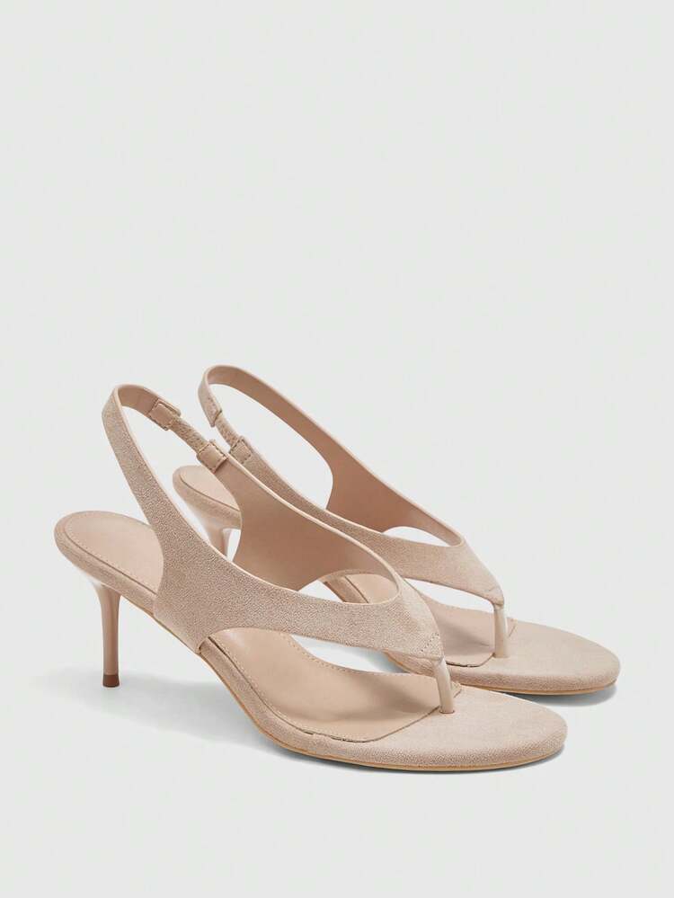 CUCCOO BIZCHIC Women's Autumn/Winter New Round Toe High Heel Sandals, Elegant, Sweet, Romantic, Slip-On Dress Shoes For Afternoon Tea, Dates, Fashion Parties, Workwear, Versatile, Halloween Summer Shoes