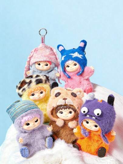 可爱动物模型套装 - 精美迷你收藏品，可摆放在桌面或书架上，非毛绒填充，动漫风格感官装饰，创意房间展示和独特的成人礼物